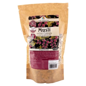Musli owsiane z czekoladą i czarną porzeczką 500g