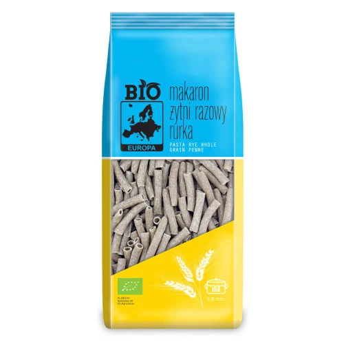 Makaron Żytni Rurka BIO 400g Bio Planet – ekologiczny makaron z mąki żytniej razowej