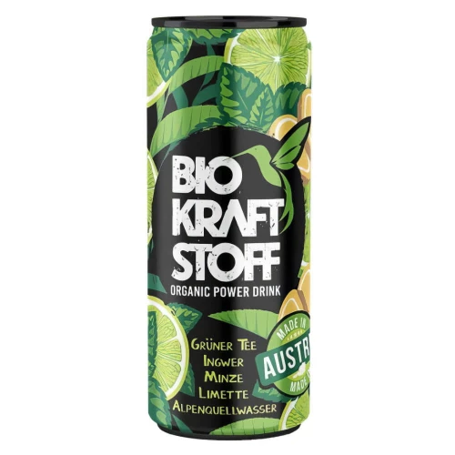 Napój Gazowany z Zieloną Herbatą i Imbirem BIO 250ml – ekologiczny napój z naturalnymi składnikami